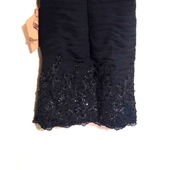JJ's House Beautiful Black Beaded Ruched Cocktail Dress Custom NEW - Picture 7 of 15